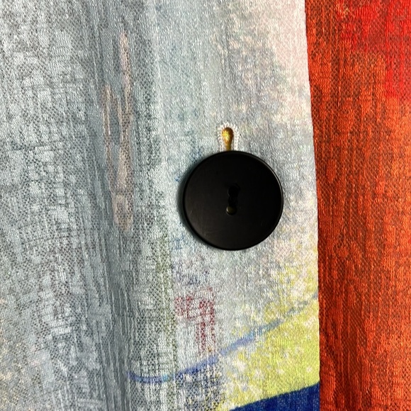 Ali Miles Lagenlook Multicolor Patterned Collared Button Front Blouse Sz XL - Picture 4 of 8